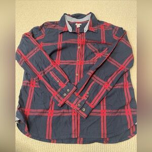 Carhartt Red and Black Plaid Button Down Shirt